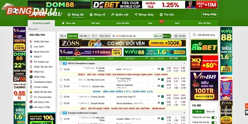 Tìm hiểu cơ bản về trang Bongdalu